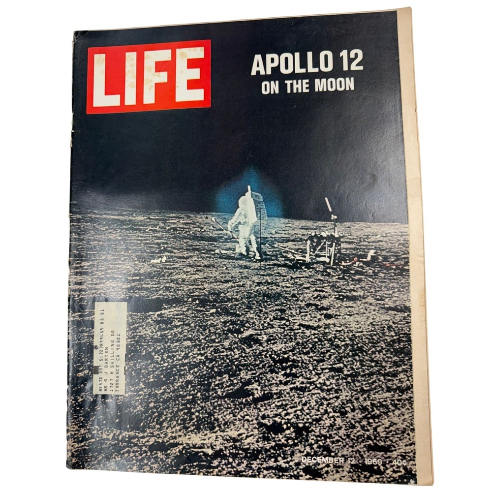 Vintage LIFE Magazine December 12 1969 Apollo 12 On The Moon Space Exploration